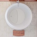 Top View, Tub with Seat, Shown in Matte White