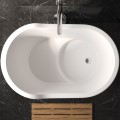 Top View, Tub with Seat, End Drain