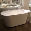 Oval Freestanding Bath, Angled Sides, Flat Rim