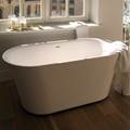 White Oval Bathtub with Thin Rim