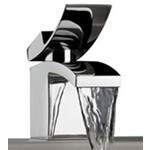 Modern Single Hole Faucet with Waterfall Style Spout