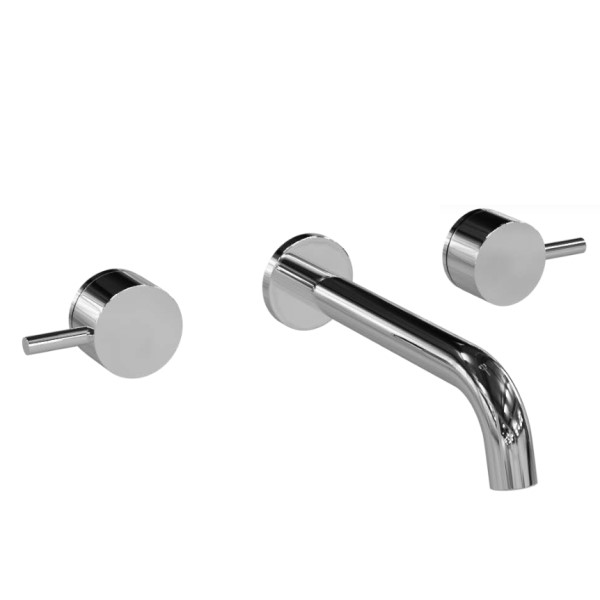 Tubular Tub Spout, Round Handles with Side Lever