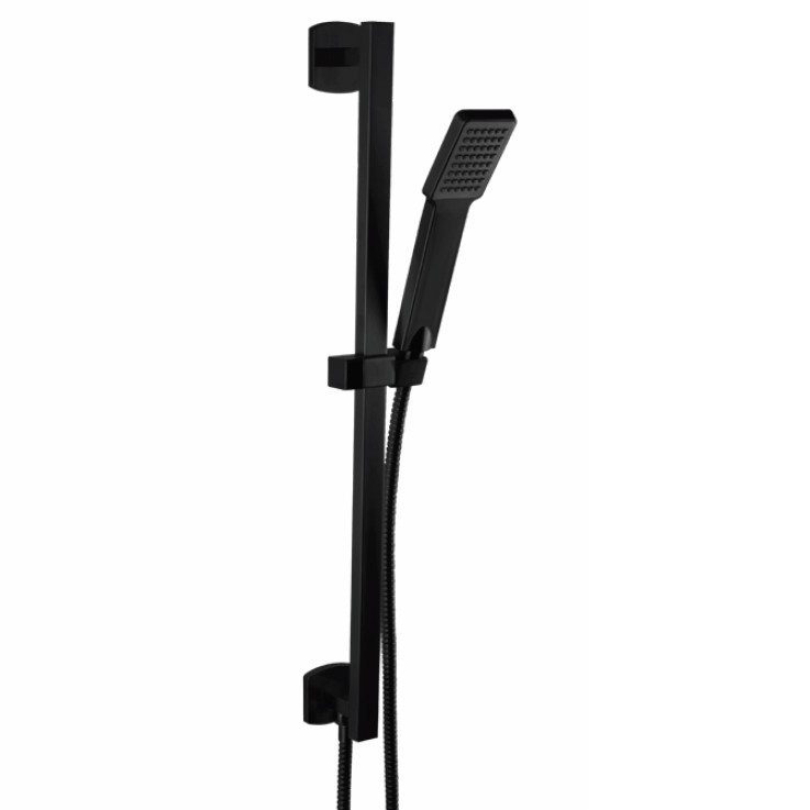 Matte Black Hand Shower on a Slide Bar, Integral Supply