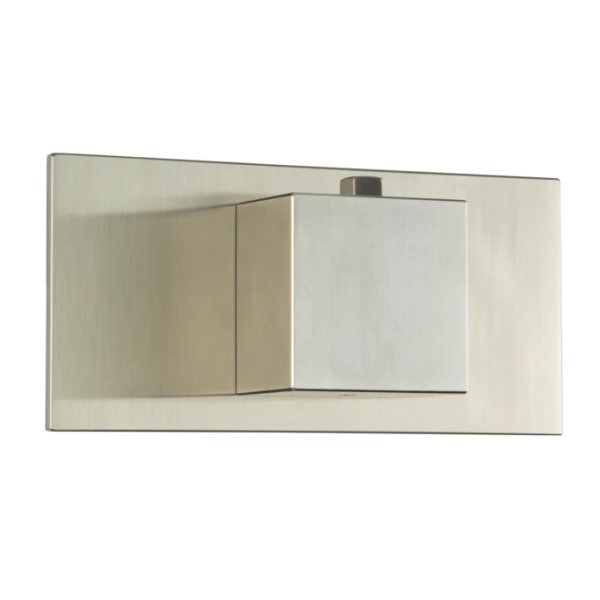 Square Handle on Rectangle Plate - Thermostatic Trim