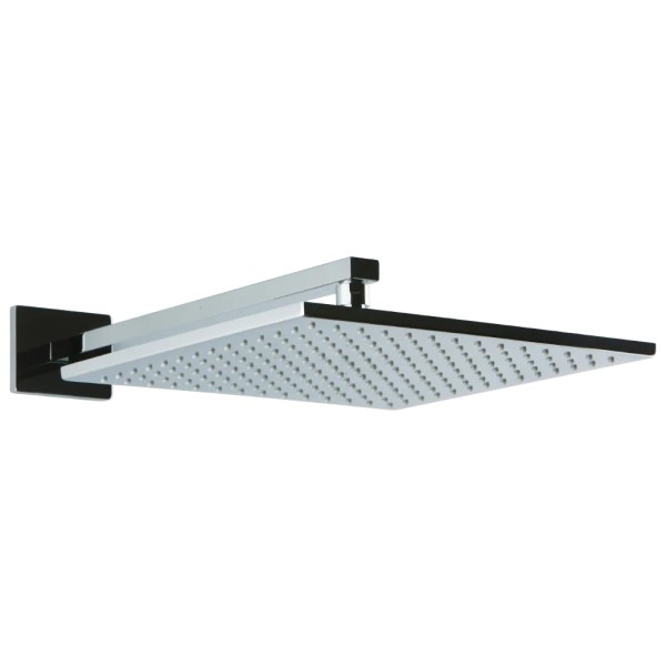 Modern square rainhead, wall mount