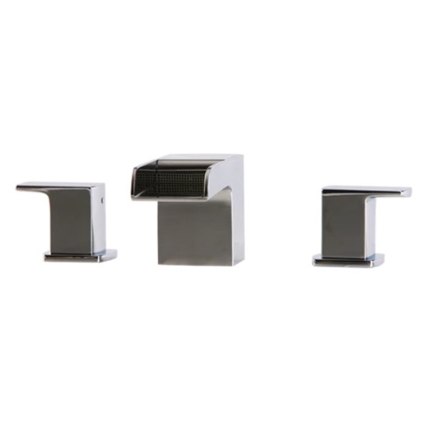 Modern Waterfall Widespread Faucet with Lever Handles