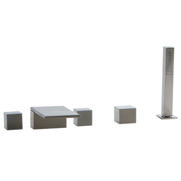Cube Handles, Hand Shower Tub Faucet, 5 Piece