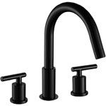 Matte Black Widespread Faucet with Modern Tubular Design