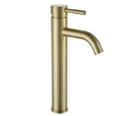 Tall Vessel Faucet, Front Post Lever, Round Style