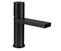 Round Style Single Hole Faucet with Flat Rectangle Spout, Matte Black