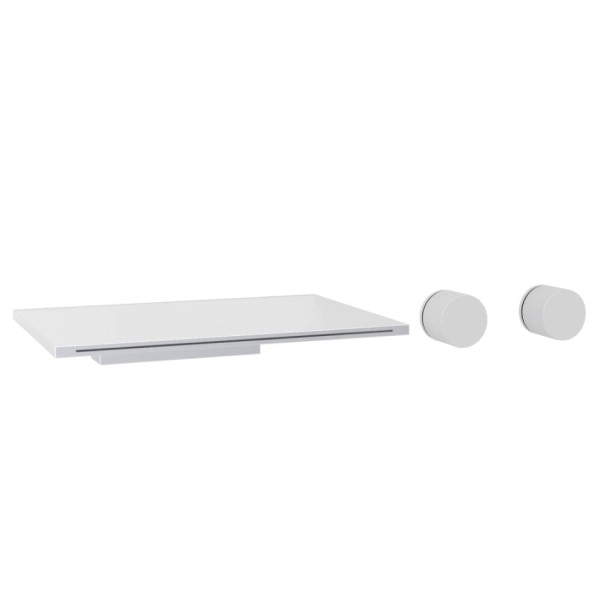 Wall Mount Waterfall Spout with Round Handles
