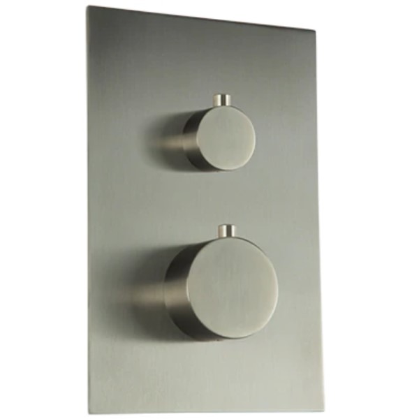 2 Round Handles, Rectangle Plate Thermostatic Control