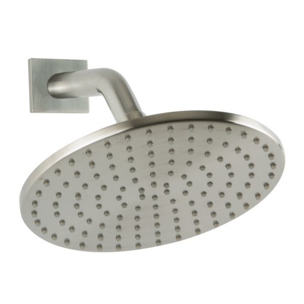 Large Round Shower Head, Square Wall Plate
