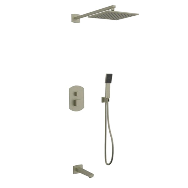 Tub & Shower Set with Hand Shower & Wall Shower