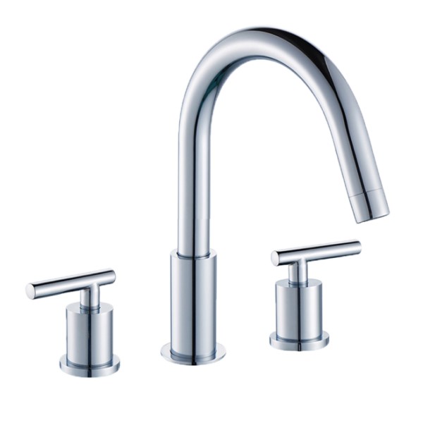 Round Style Widespread Sink Faucet