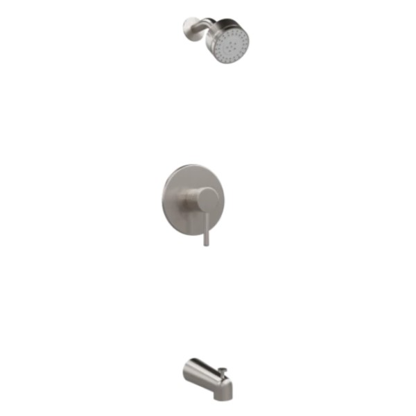 Round Pressure Balance Control, Multi-function Shower Head, Tub Spout with Diverter