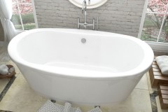 Atlantis Allure Oval Freestanding Bath with 2 Raised Backrests