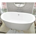 Oval Freestanding Bath with 2 Raised Backrests