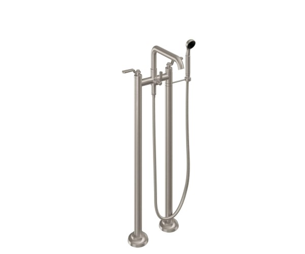Freestanding 2 Post Tub Filler, Squared Spout, Lever Handle