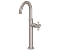 Tall Single Hole Faucet, Side Cross Handle Control, Curving Spout