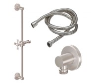 Decorative Top Cross Handle Handshower Bar, Supply and Hose