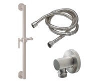 Lever Handle, Grab Bar with Hand Shower Slide & Hose