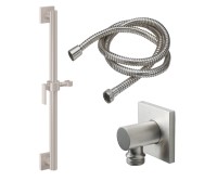 Flat Lever Handle, Grab Bar with Hand Shower Slide & Hose