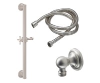 Cross Handle, Grab Bar with Hand Shower Slide & Hose