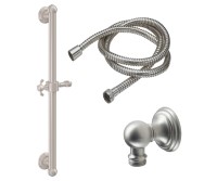 Cross Handle, Grab Bar with Hand Shower Slide & Hose