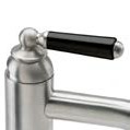 Black Handle, Satin Nickel Faucet