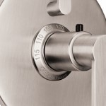 Round Trim Plate, Thermostatic Handle, 1 Volume Control