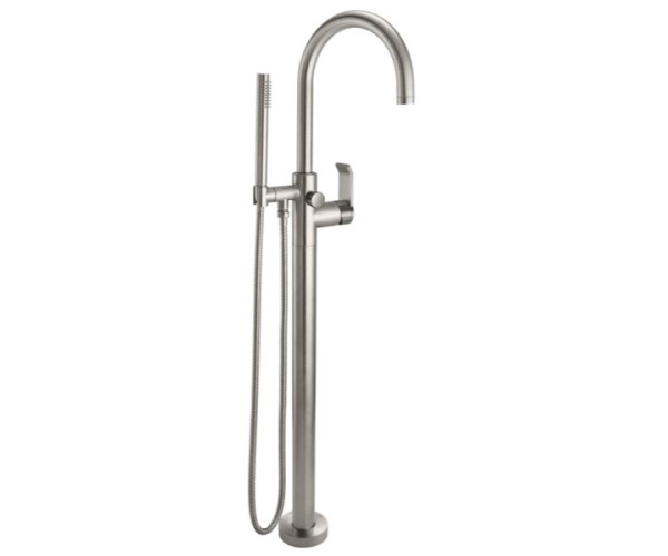 Single Hole Freestanding Tub Filler Shown with E3 Handles