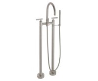 2 Leg Freestanding Tub Filler Shown with Lever Handles