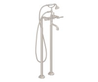 Traditional Freestanding Tub Filler, 2 Legs, Telephone Style Hand Shower