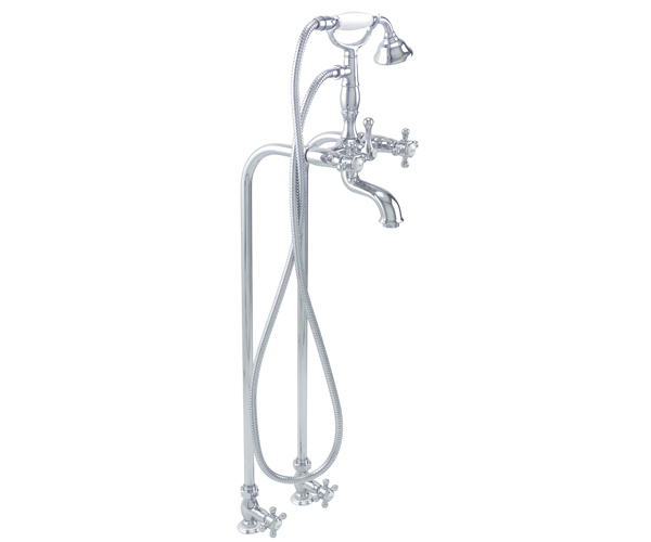 Freestanding Tub Filler Shown with Cross Handles