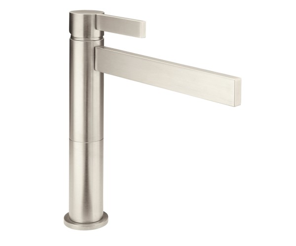 Tall Single Hole Faucet, Thin Spout, Front Lever Handle