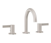 Widespread Sink Faucet with Curving Spout, Lever Handles
