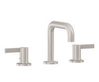 Widespread Sink Faucet with Squared Spout, Lever Handles