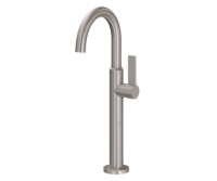 Curving Spout, Side Lever Control, Wide Flat Lever