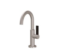 Curving Spout, Side Lever Control, Wide Flat Black Lever