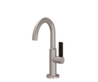 Curving Spout, Side Lever Control, Wide Flat Black Lever