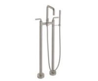 Freestanding Tub Filler with Squared Spout