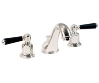 Widespread sink faucet with Matte Black Handles