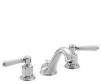 Teapot Spout Widespread faucet shown in Chrome