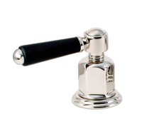 Black Handle, Satin Nickel Faucet