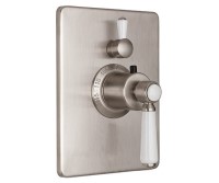 Rectangle Plate, 1 Control, White Lever Handle