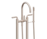 Flat Quad Spout, 41 Handle 2 Leg Freestanding Tub Filler