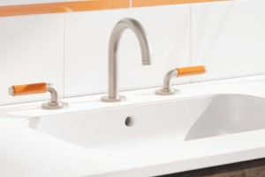 Lever Handle Widespread Sink Faucet