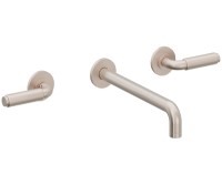 Long Spout 2 Handle Wall Sink Faucet, Post Handles
