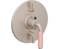Dual Control Round Trim Plate 41 Pink Handle